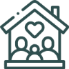 Home and family love symbol